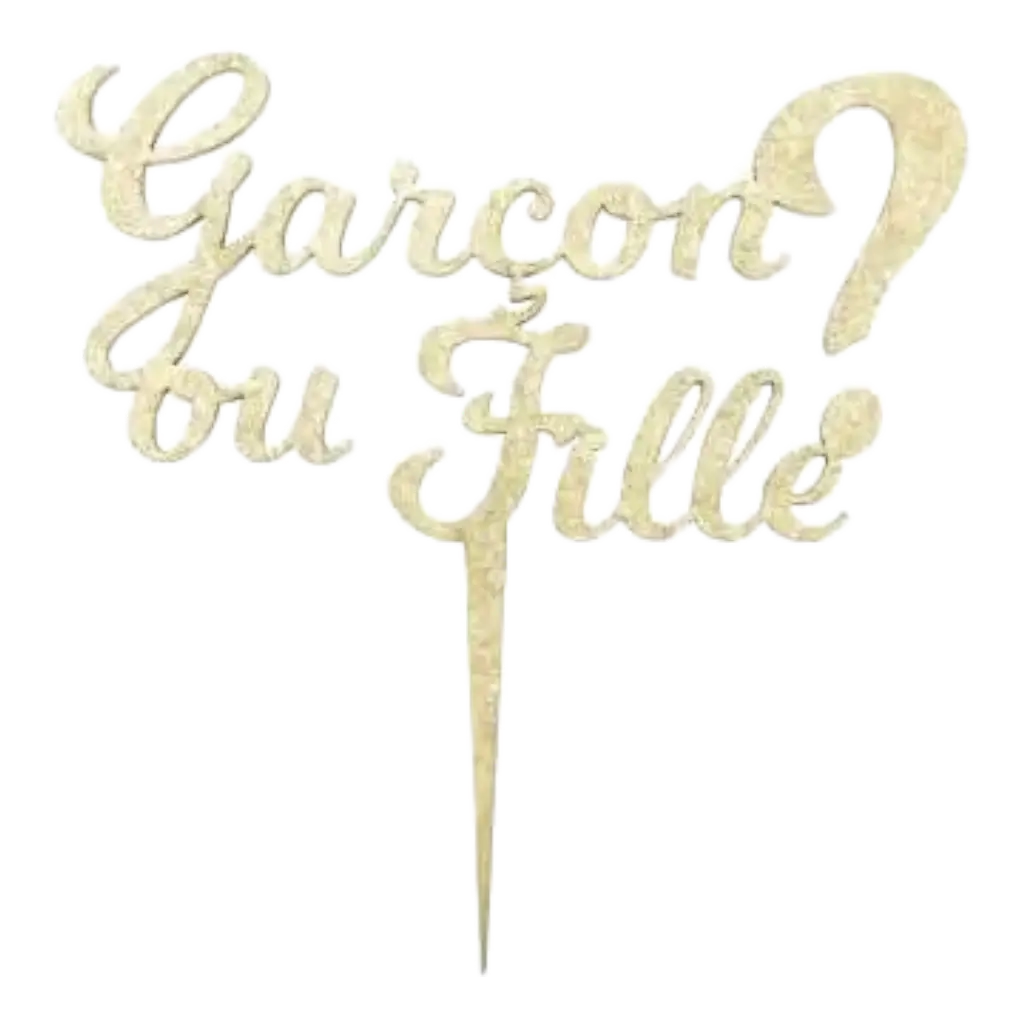 Pic à gâteau Gender reveal Garçon ou Fille 
