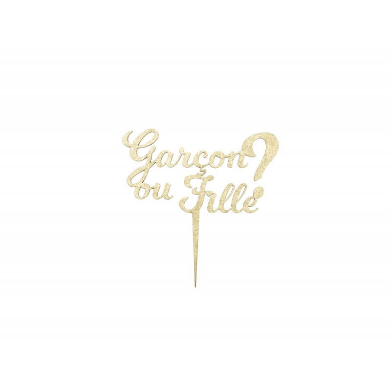 Pic à gâteau Gender reveal "Garçon ou Fille" 