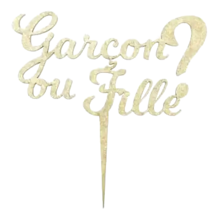 Pic à gâteau Gender reveal Garçon ou Fille 
