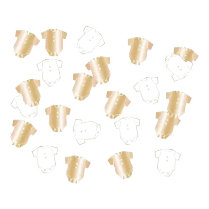 Confettis de table body blancs et dorés (10gr) 