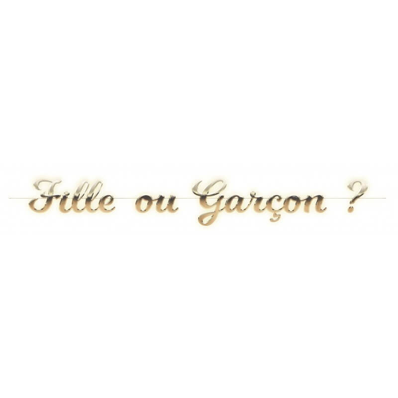 Guirlande "Fille ou Garçon" dorée - 2m 
