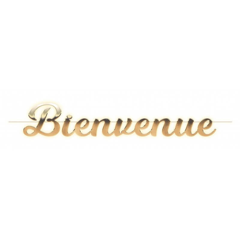 Guirlande  "Bienvenue" dorée 