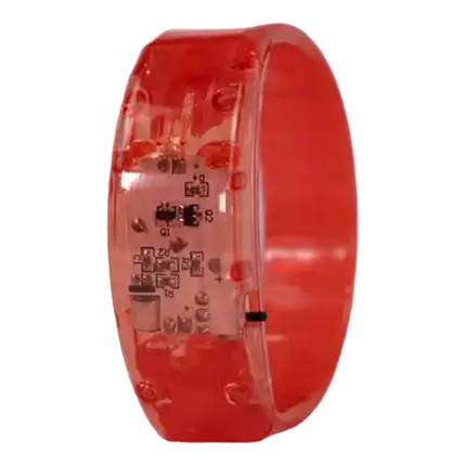 Bracelet Lumineux Rythmé - ROUGE