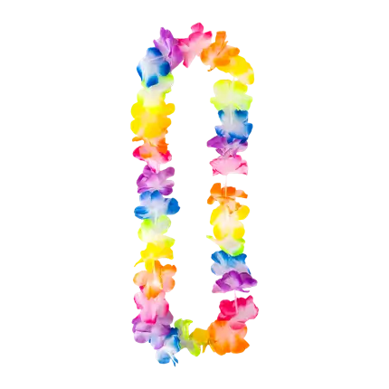 Collier Hawaïen multicouleur pastel