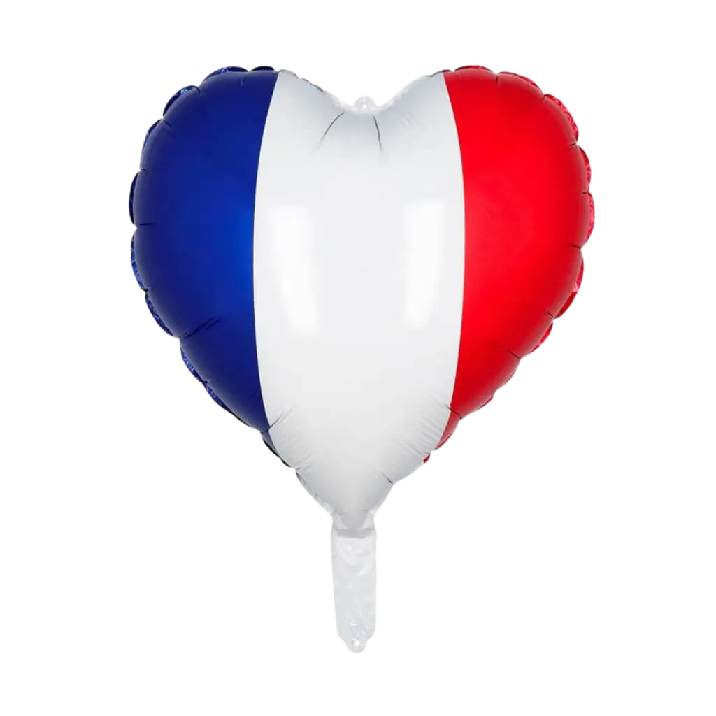 BALLON FRANCE ALUMINIUM - COEUR - BLEU BLANC ROUGE