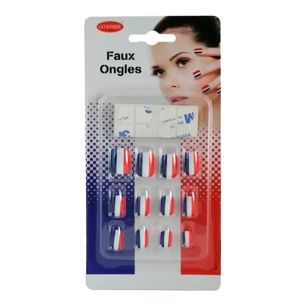 FAUX ONGLES - BLEU BLANC ROUGE - FRANCE 