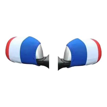 2 HOUSSES POUR RÉTROVISEUR VOITURE - FRANCE BLEU BLANC ROUGE