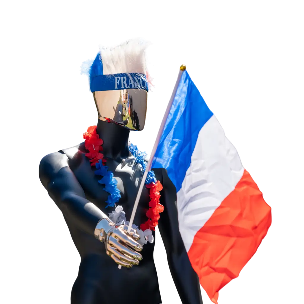 COIFFE CHEVELUE BLEU BLANC ROUGE - FRANCE