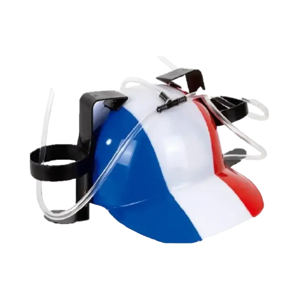 CASQUE BLEU BLANC ROUGE + PORTE GOBELET