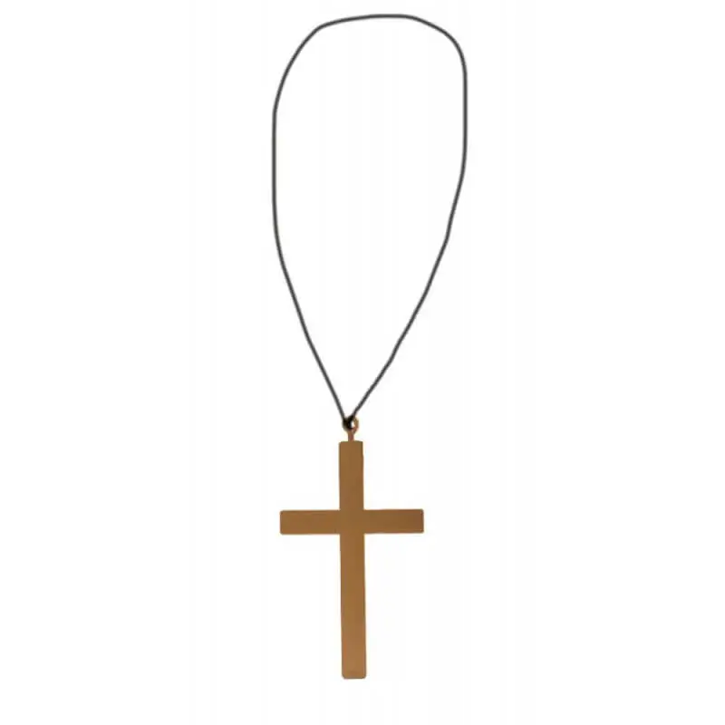 Croix de Prêtre avec Cordon – Accessoire de Déguisement Religieux &amp; Vampire