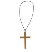 Croix de Prêtre avec Cordon – Accessoire de Déguisement Religieux &amp; Vampire