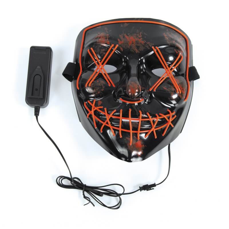 Masque LED D'Halloween Vampire - Masque En Latex Effrayant Avec éclairage Pour Fête, Cosplay, Carnaval