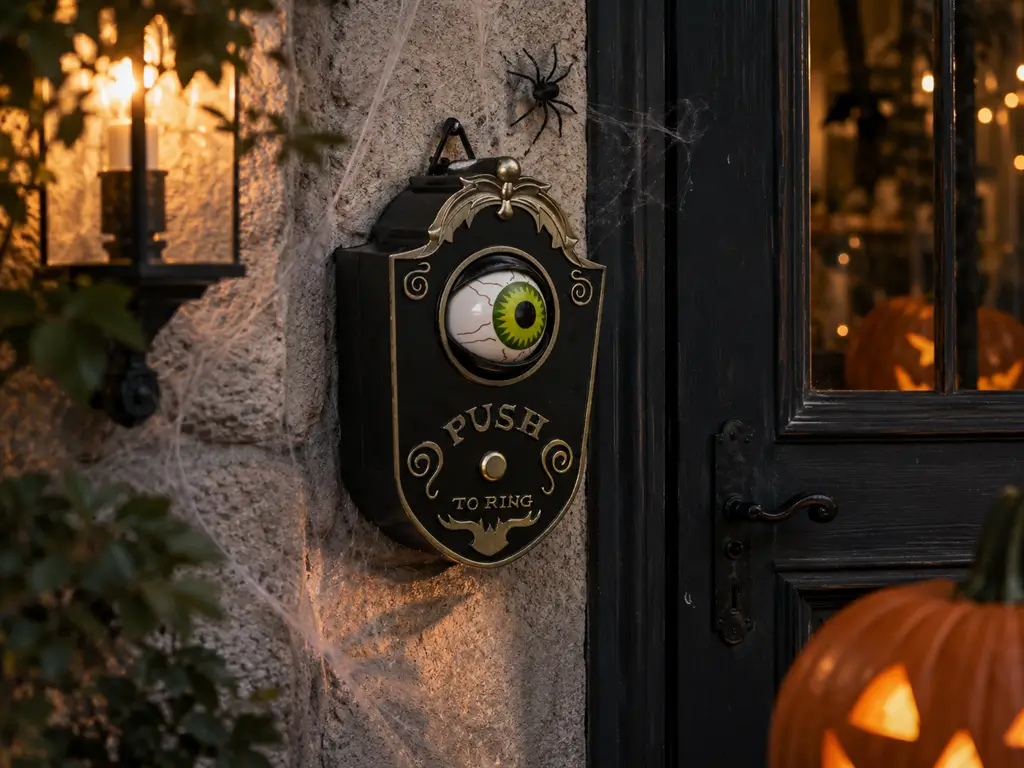 SONETTE PORTE HALLOWEEN ANIMÉE ET SONORE - 25CM