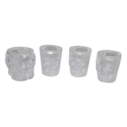 lot de 4 verres shooters motif crâne