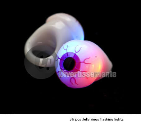 Bague lumineuse gel yeux BLANC