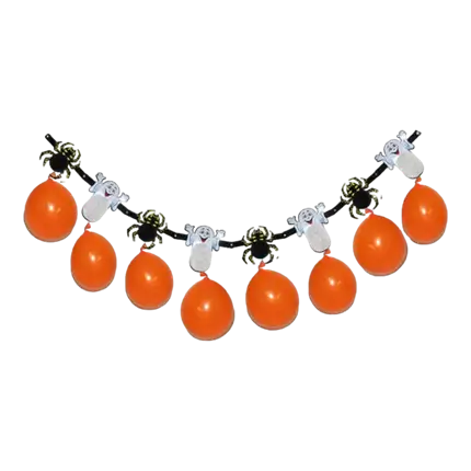 Déco Halloween Jonami - Banderole, Guirlandes Citrouilles/araignées, Accessoires Photomaton, Ballons Noir/orange