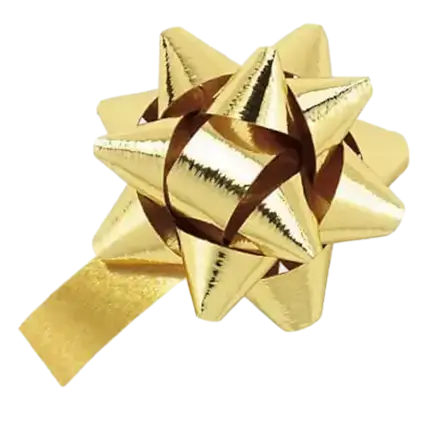 LOT DE 100 NŒUDS OR ø3,5CM