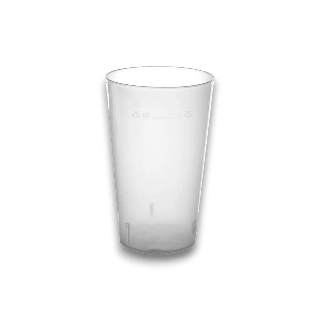 Gobelet Ecocup 25cl utile (33cl ras bord) Réutilisable - Type Demi, Jus, Soft