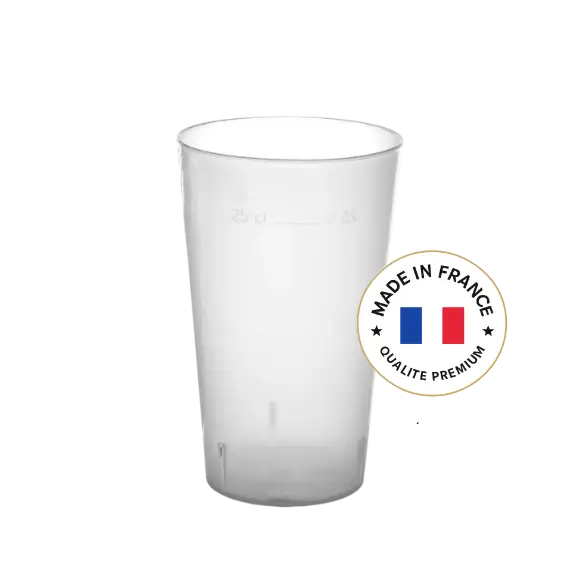 Gobelet Ecocup 25cl utile (33cl ras bord) Réutilisable - Type Demi, Jus, Soft