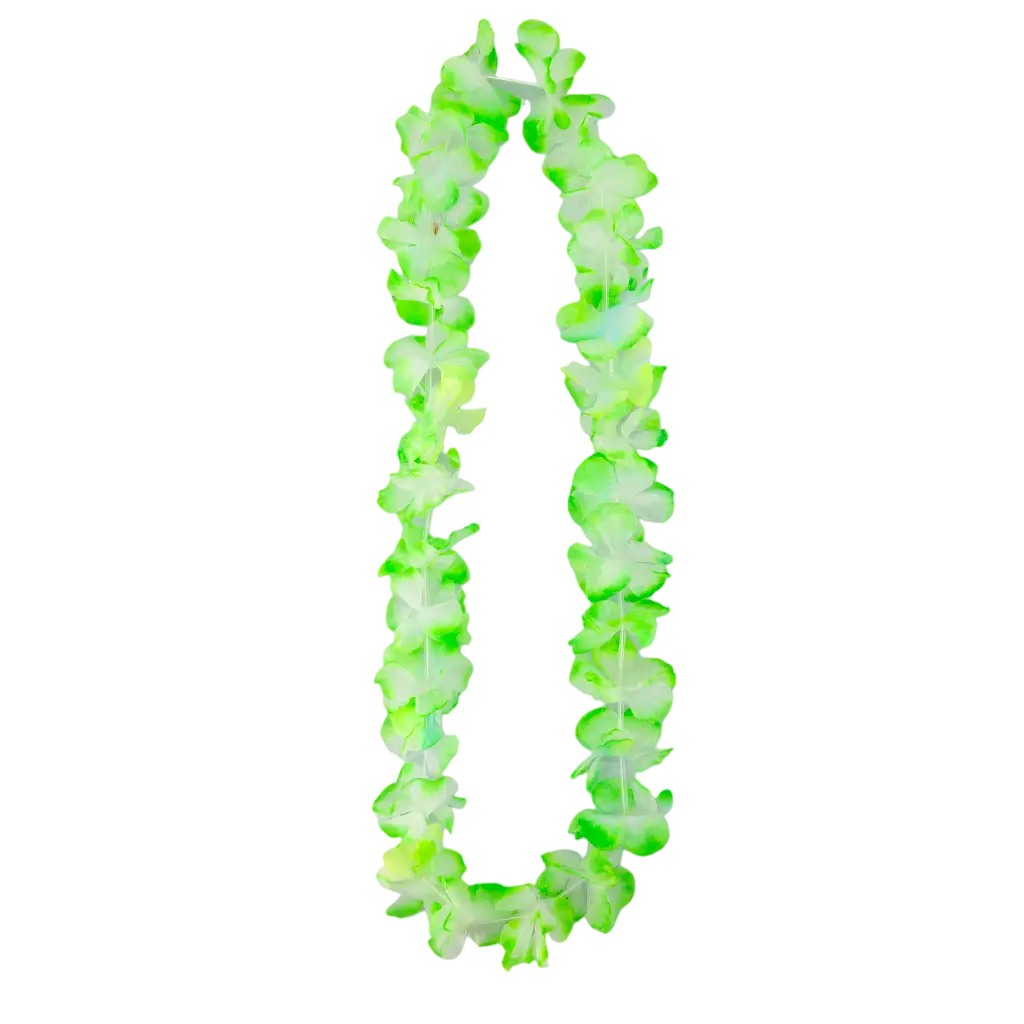 Collier Hawaïen vert et blanc