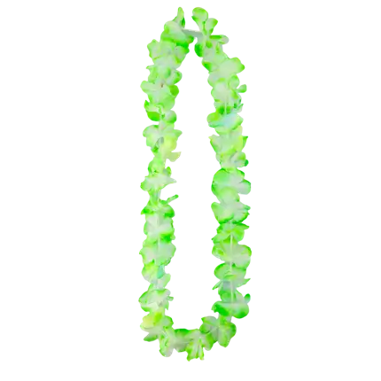 Collier Hawaïen vert et blanc