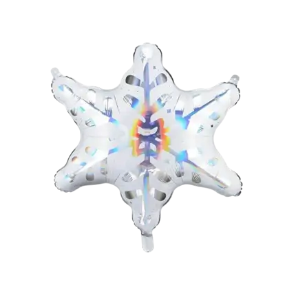 Ballon Flocon de Neige holographique - Aluminium - 64x66cm