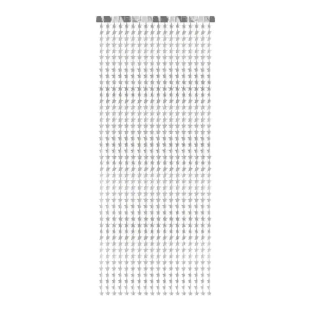 Rideau étoilé en Argent - 100x245cm