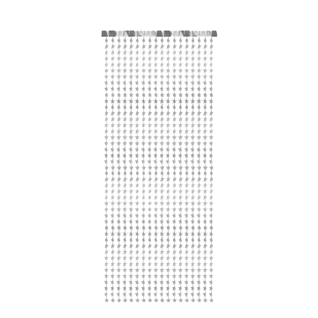 Rideau étoilé en Argent - 100x245cm
