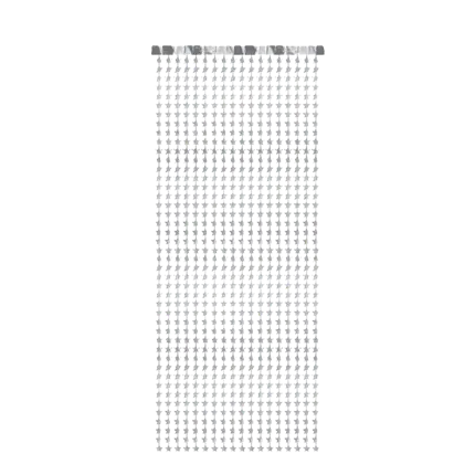 Rideau étoilé en Argent - 100x245cm