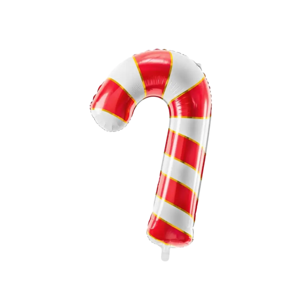 Ballon Canne à Sucre - Rouge &amp; Blanc - Mylar - 50x82cm