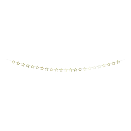 Guirlande d'étoiles métalliques - Or - 3m