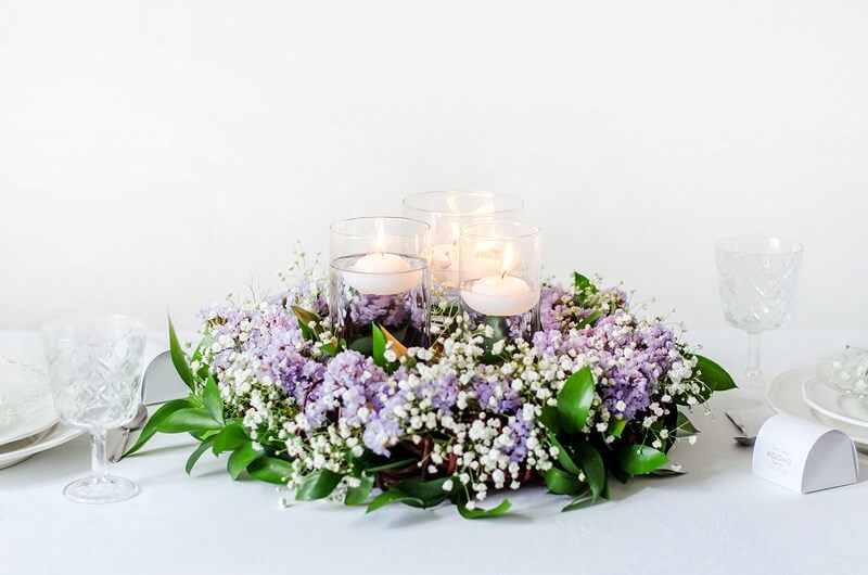 Lot De 50 Bougies Flottantes Lilas - Décoration Mariage Et Ambiance Romantique