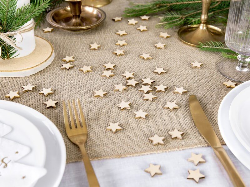 Catelves Lot De 100 Brochettes à Cocktail En Forme D'Étoile Dorée - 12 Cm