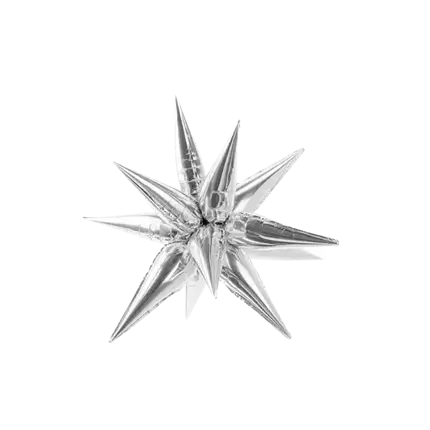 Ballon Étoile 3D - Mylar - Argent 70cm
