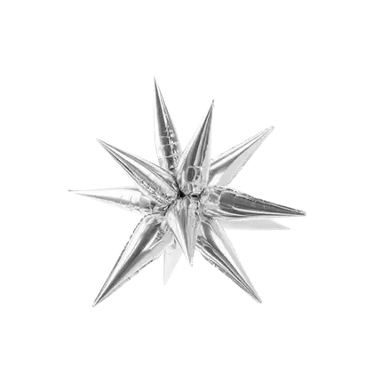 Ballon Étoile 3D - Mylar - Argent 95cm