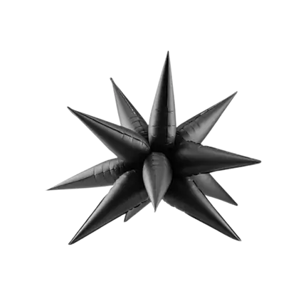 Ballon Étoile 3D - Mylar - Noir - 90cm