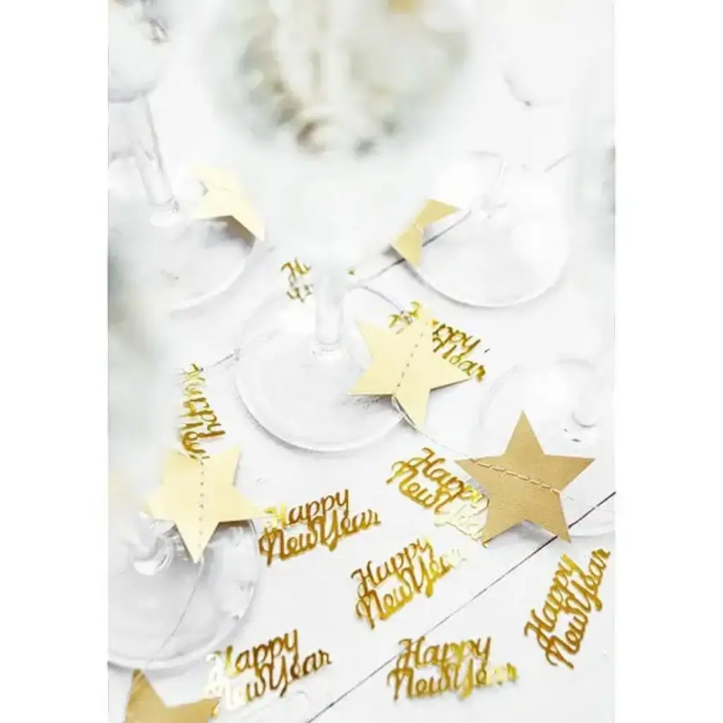 Confettis HAPPY NEW YEAR - Or - 4x2cm (3g)