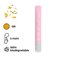 Canon à confettis 40 cm - Soluble Blanc Biodégradable