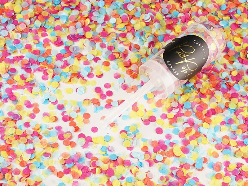 Confettis push pop mix