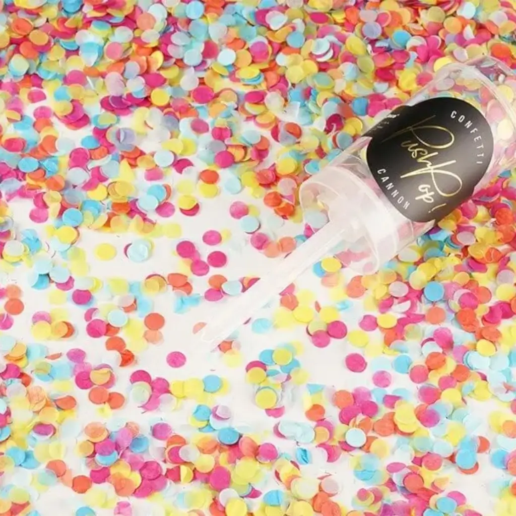 Confettis push pop mix