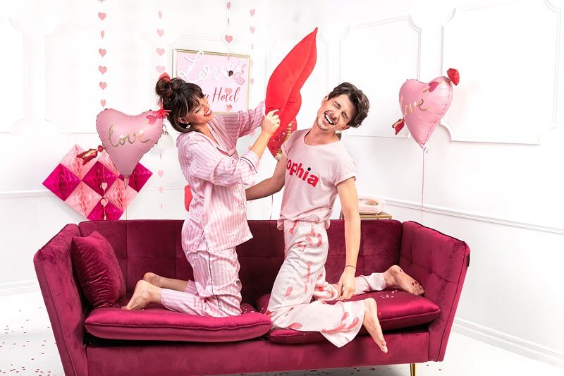 Ballon en Aluminium - Coeur Flèche Cupidon Rose - 76 x 55 cm