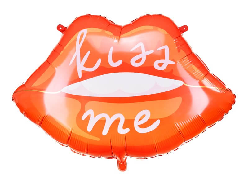 Ballon en Aluminium - Lèvres Rouges "Kiss Me" -  86.5x65 cm