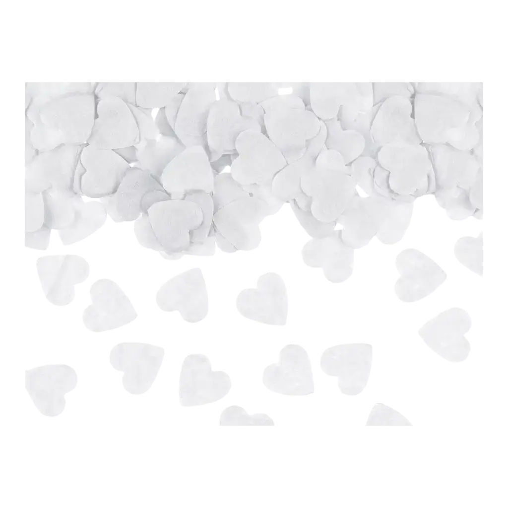 Confettis - Coeur Blanc - (15gr) 100% BIODÉGRADABLE