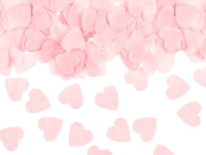 confettis de table coeur rose pastel décoration anniversaire