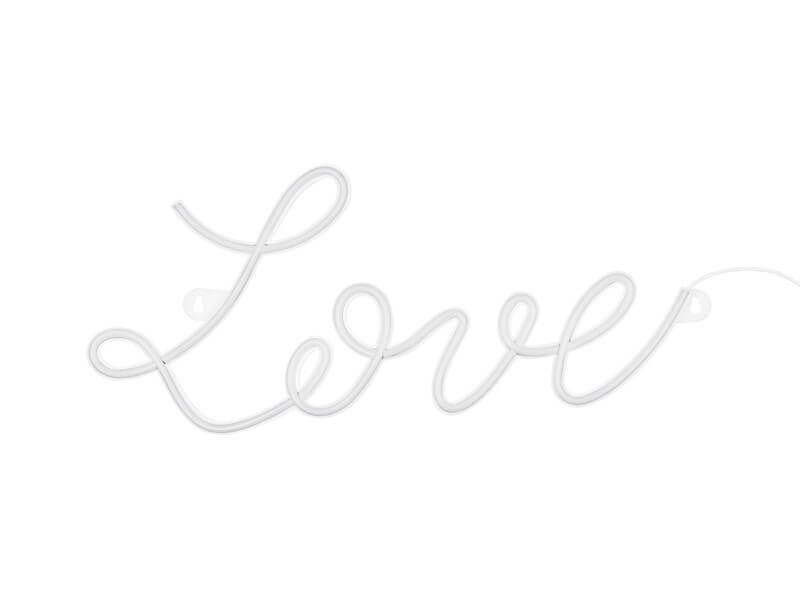 Lettre décorative "LOVE" Néon LED blanc - 61x27,4cm