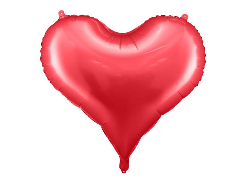 Ballon Aluminium Satiné Cœur Rouge - 75x64,5cm