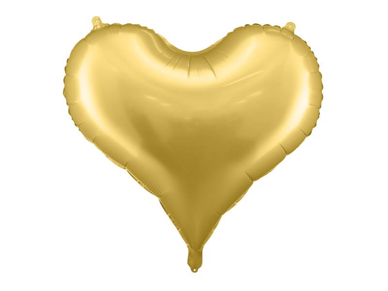 Ballon Aluminium Satiné Cœur Or - 75x64,5cm