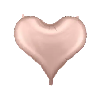 Ballon Aluminium Satiné Cœur Or Rose - 75x64,5cm