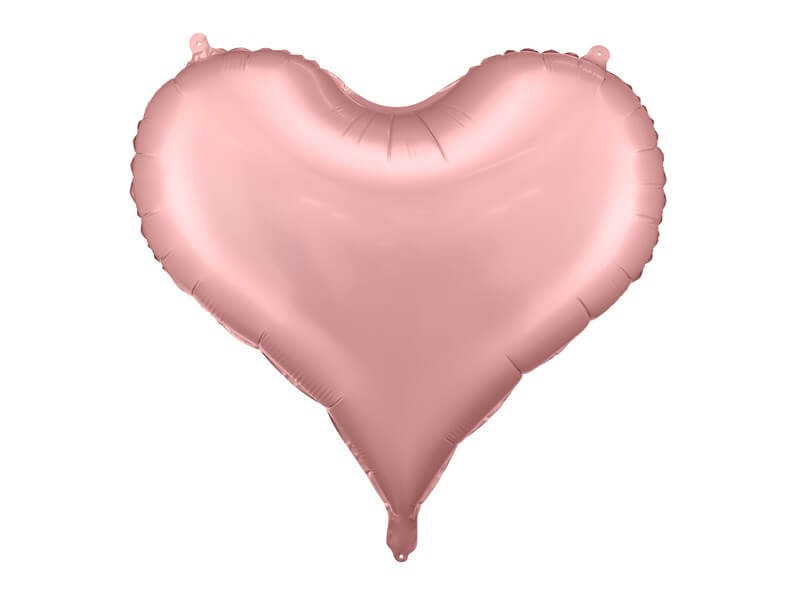 Ballon Aluminium Satiné Cœur Rose Clair - 75x64,5cm