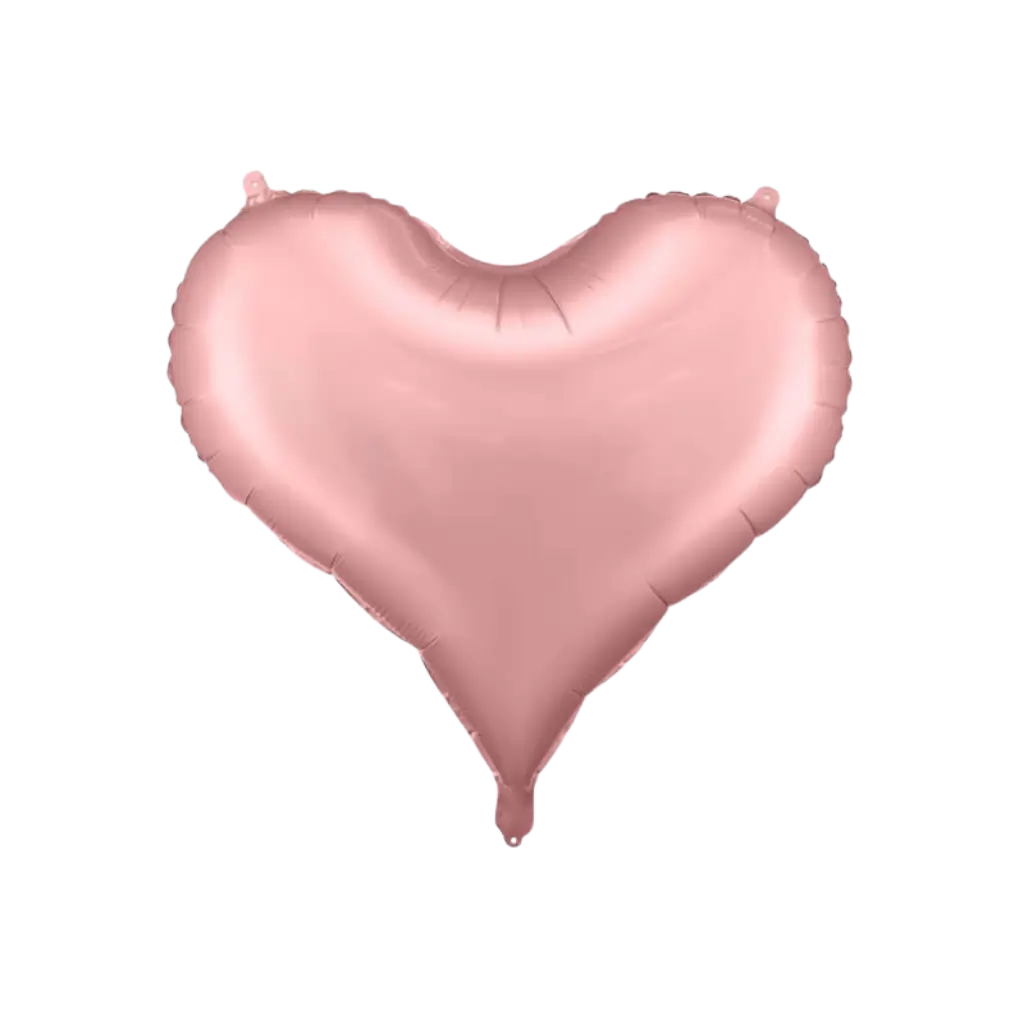 Ballon Aluminium Satiné Cœur Rose Clair - 75x64,5cm